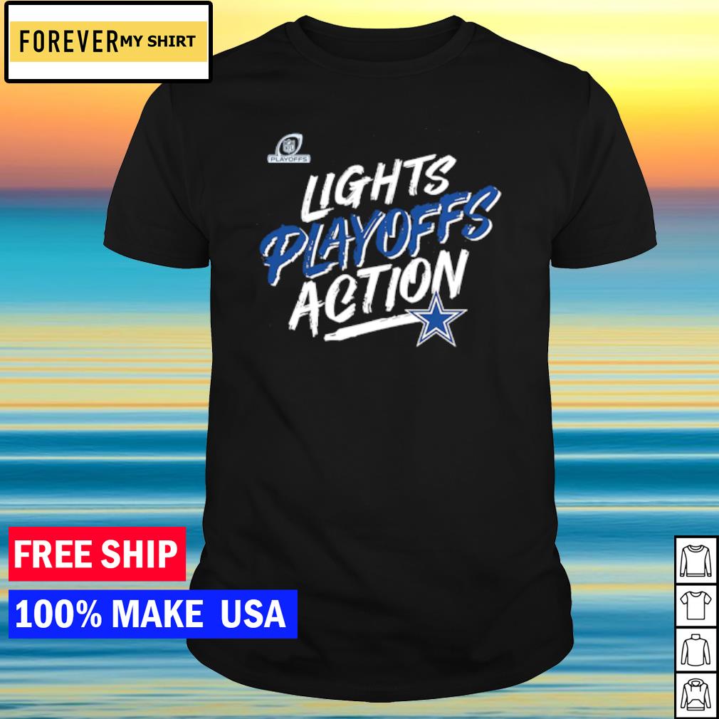 Official Dallas Cowboys 2021 NFL Playoffs Bound Lights Action T