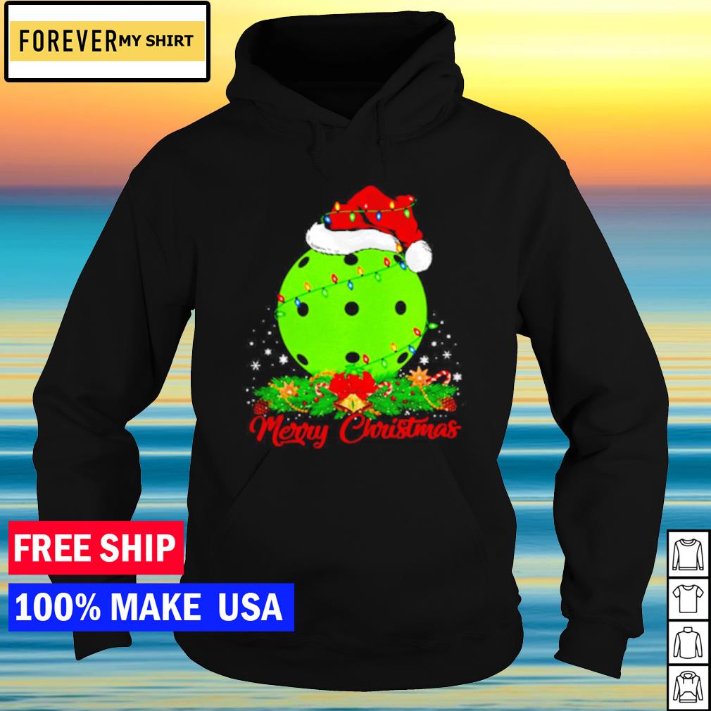 Top santa bowling merry Christmas lights Sweater hoodie