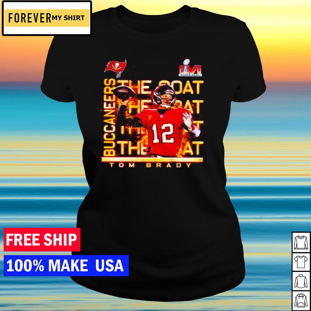 Buy Tom Brady Tampa Bay Buccaneers Goat 12 Shirt For Free Shipping