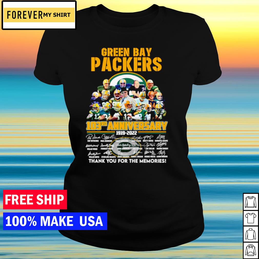 Green Bay Packers 103rd anniversary tshirt