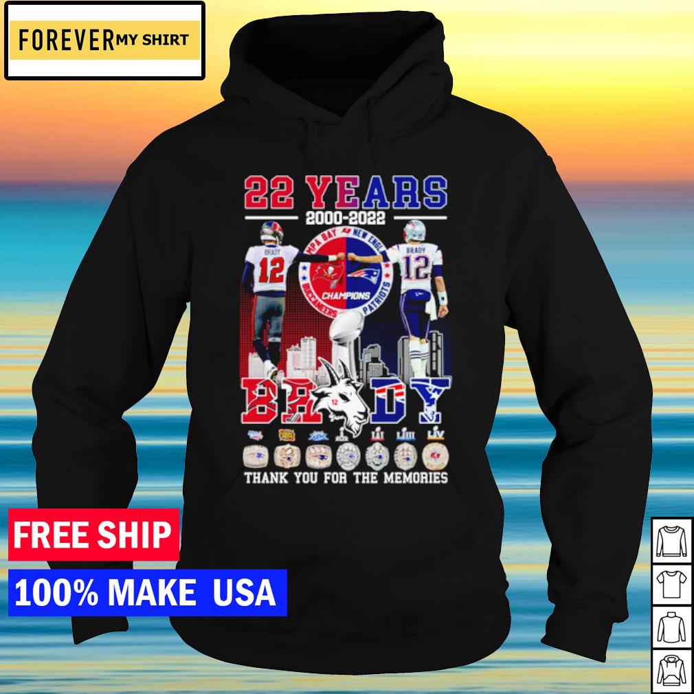 Official goat Tom Brady thank you for the memories signature T-shirt,  hoodie, sweater, long sleeve and tank top