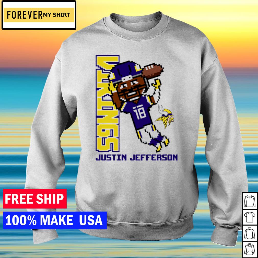 Justin Jefferson Minnesota Vikings Youth Pixel Player shirt, hoodie,  sweater, long sleeve and tank top