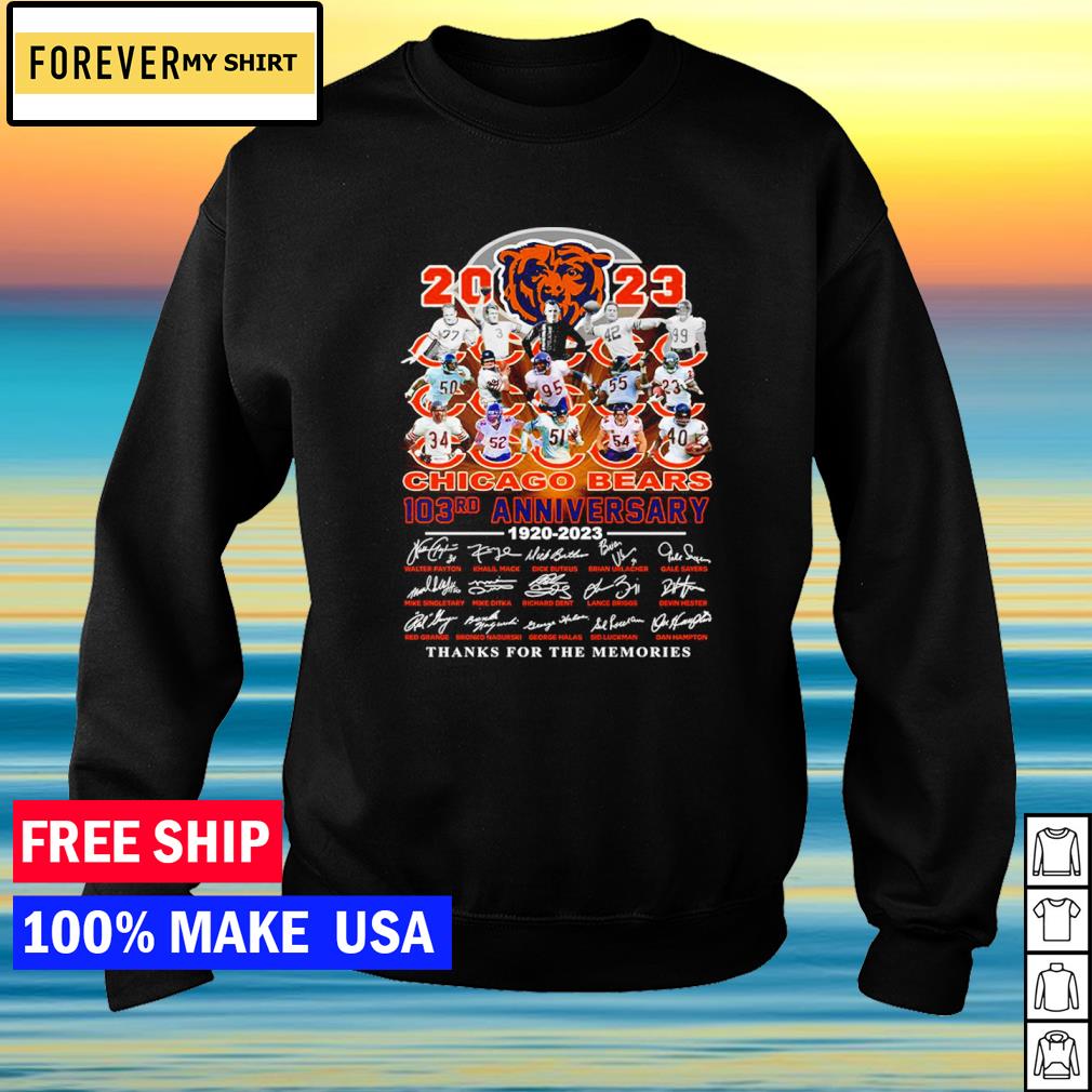 The Chicago Bears 103rd anniversary 1920 2023 thank you for the