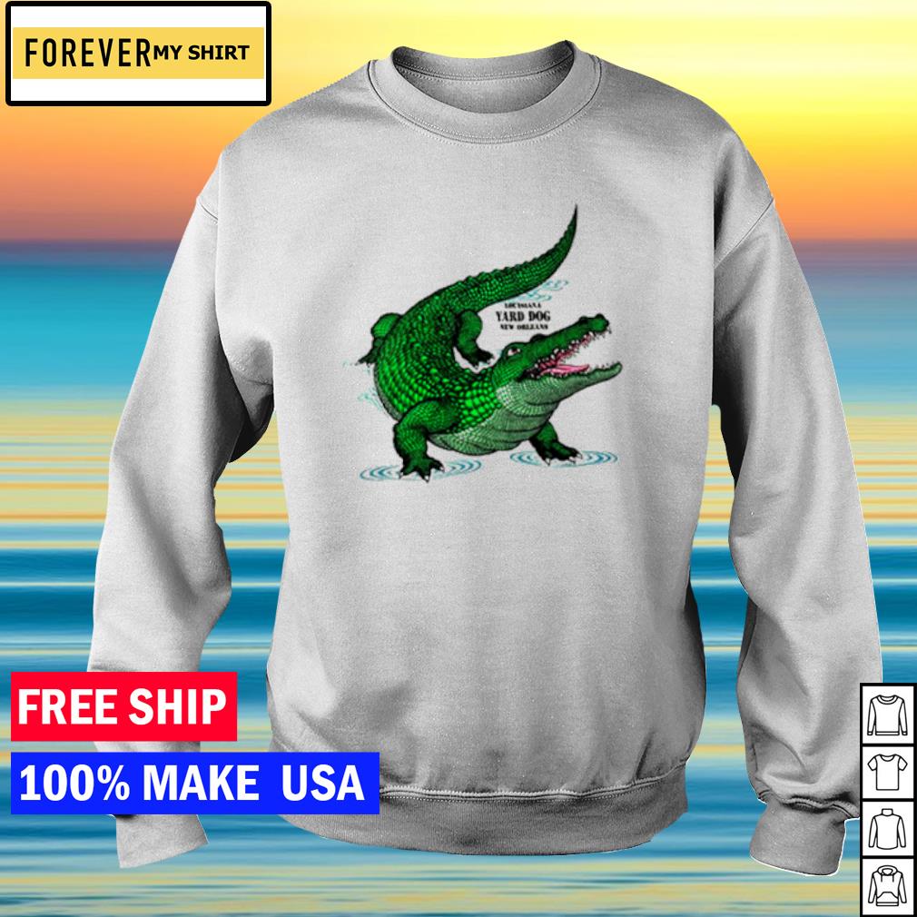 Aligator-Louisiana-yard-dog T-Shirt, Men's, Size: Adult L, White