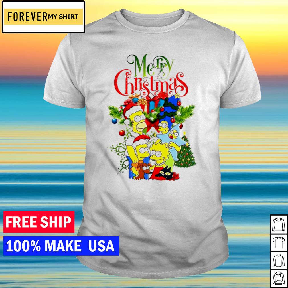 Best merry Christmas The Simpsons Design Cartoon Xmas shirt