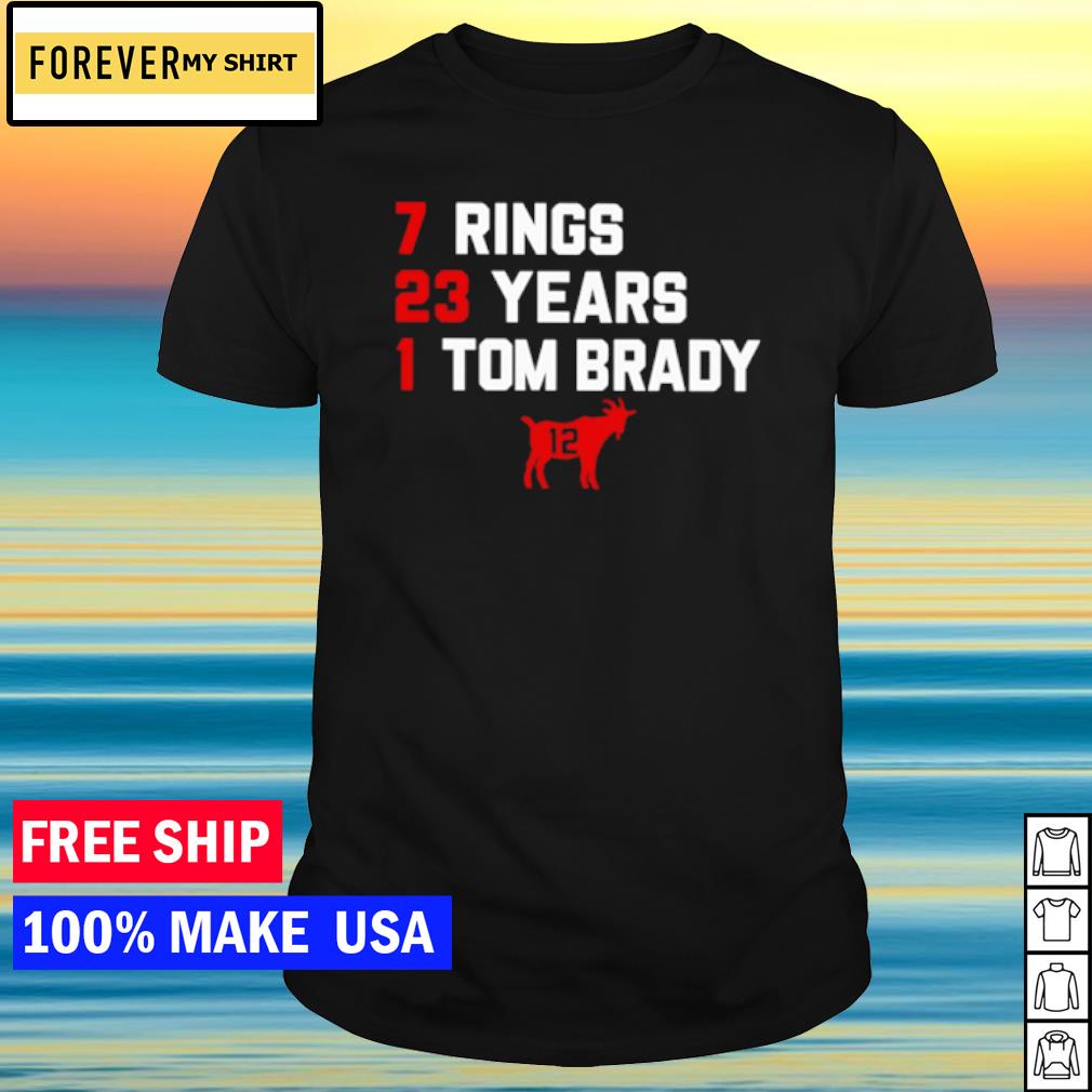 7 rings 23 years 1 Tom Brady shirt, hoodie, sweater, long sleeve and tank  top