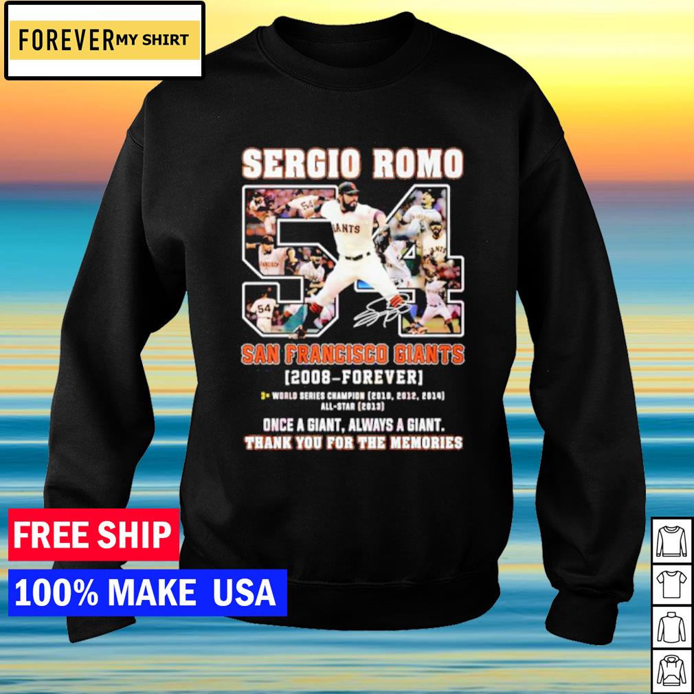 Sergio Romo San Francisco Giants 2008 – Forever Thank You For The Memories  Shirt - YesItCustom