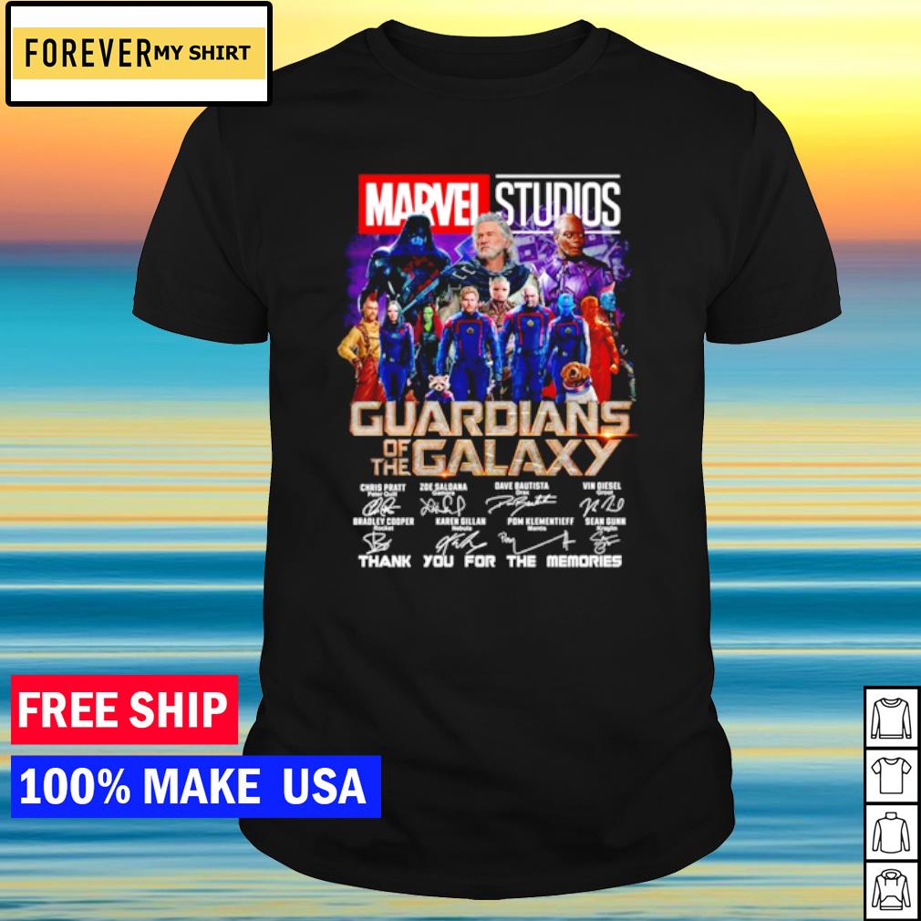 Nice marvel Studios Guardians of the Galaxy thank you for the memories shirt