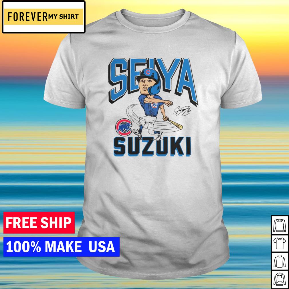 Chicago Cubs Seiya Suzuki hit the ball signature shirt, hoodie, sweater and  v-neck t-shirt in 2023
