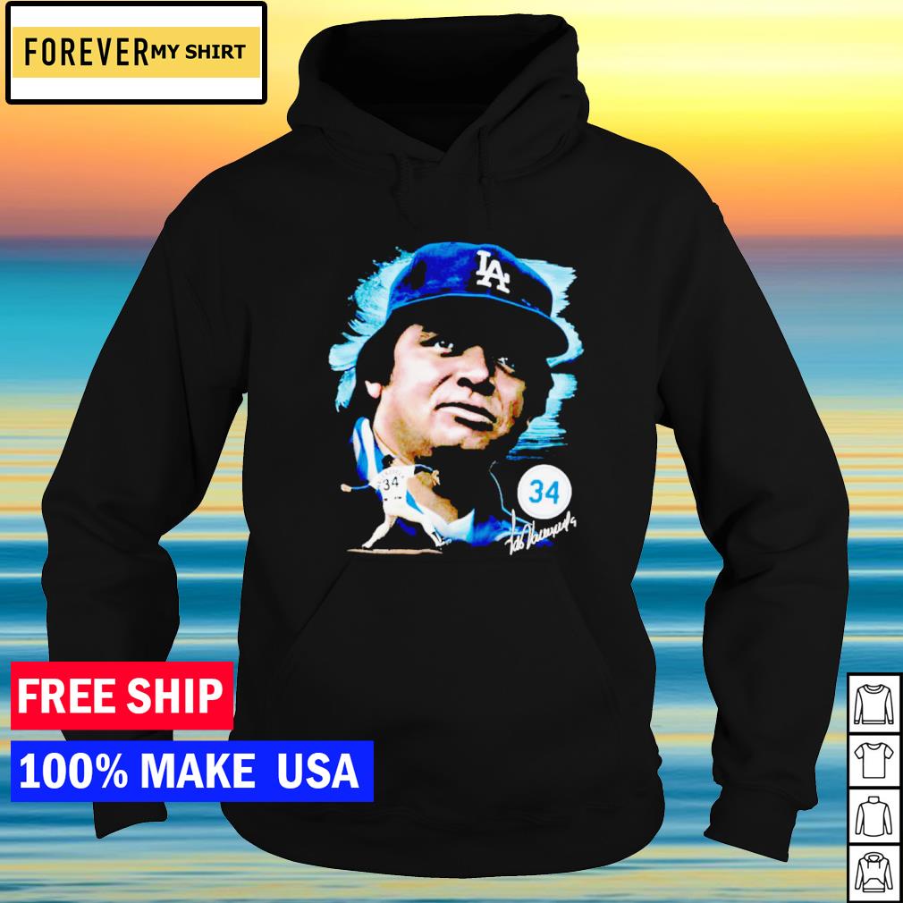 Official Number 34 Portrait Los Angeles Dodgers Fernando Valenzuela Shirt,  hoodie, sweater, long sleeve and tank top