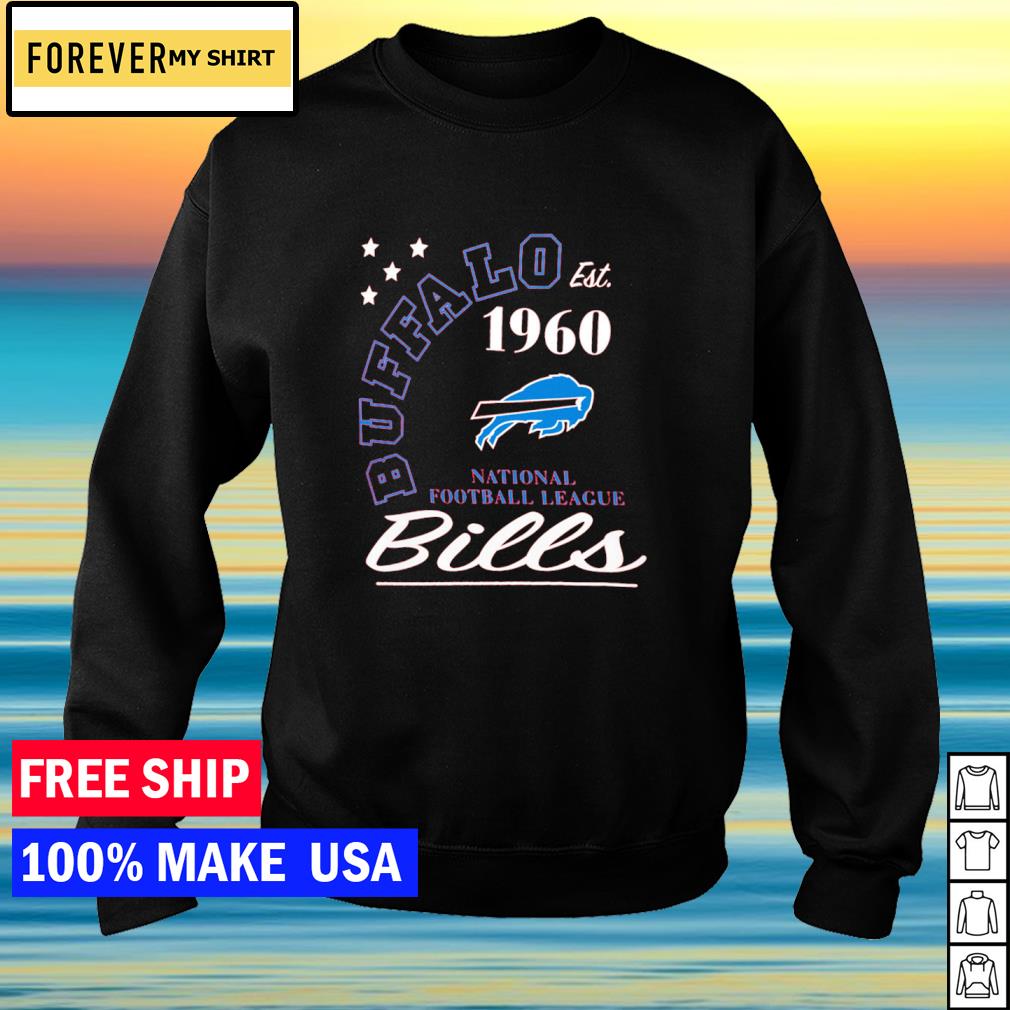 Buffalo Football Established 1960 Shirt - Buffalo Bills Vintage Sweatshirt  Short Sleeve