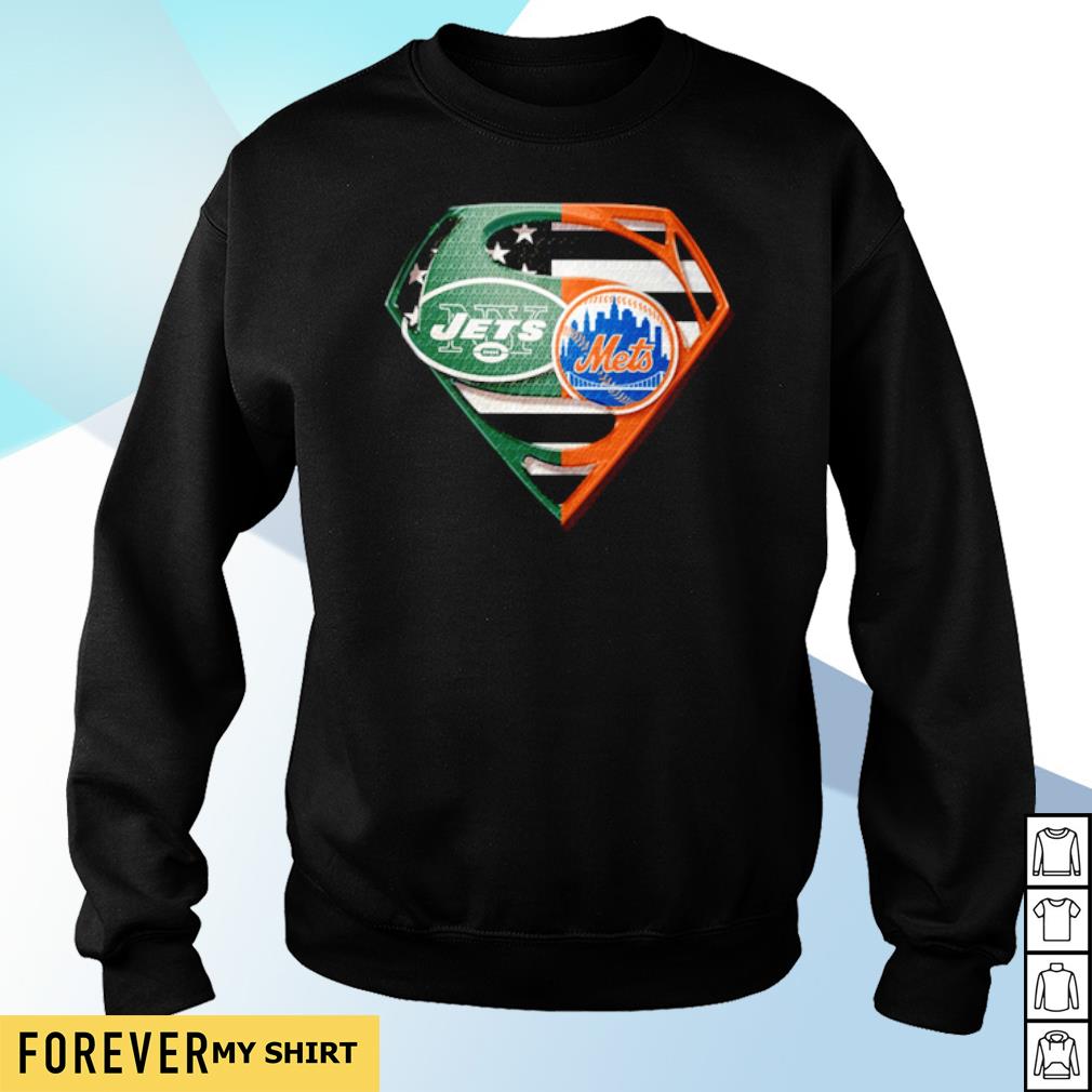 New York Jets And New York Mets Superman T-Shirt - TeeNavi