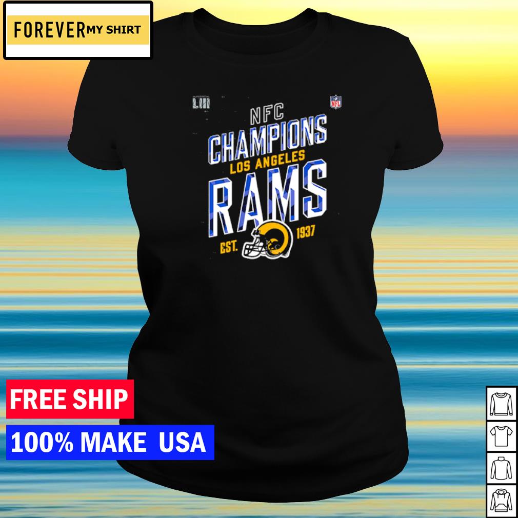 Superbowl 53 NFC Champions Los Angeles Rams Large Est. 1937 T-Shirt